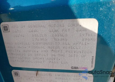 1992 Chevrolet Corvette из США, поврежденный, VIN 1G1YY23P0N5108637